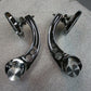Joker Machine Chrome Billet 2-1/4 Bar End Mirrors Stem Type C 070703-1