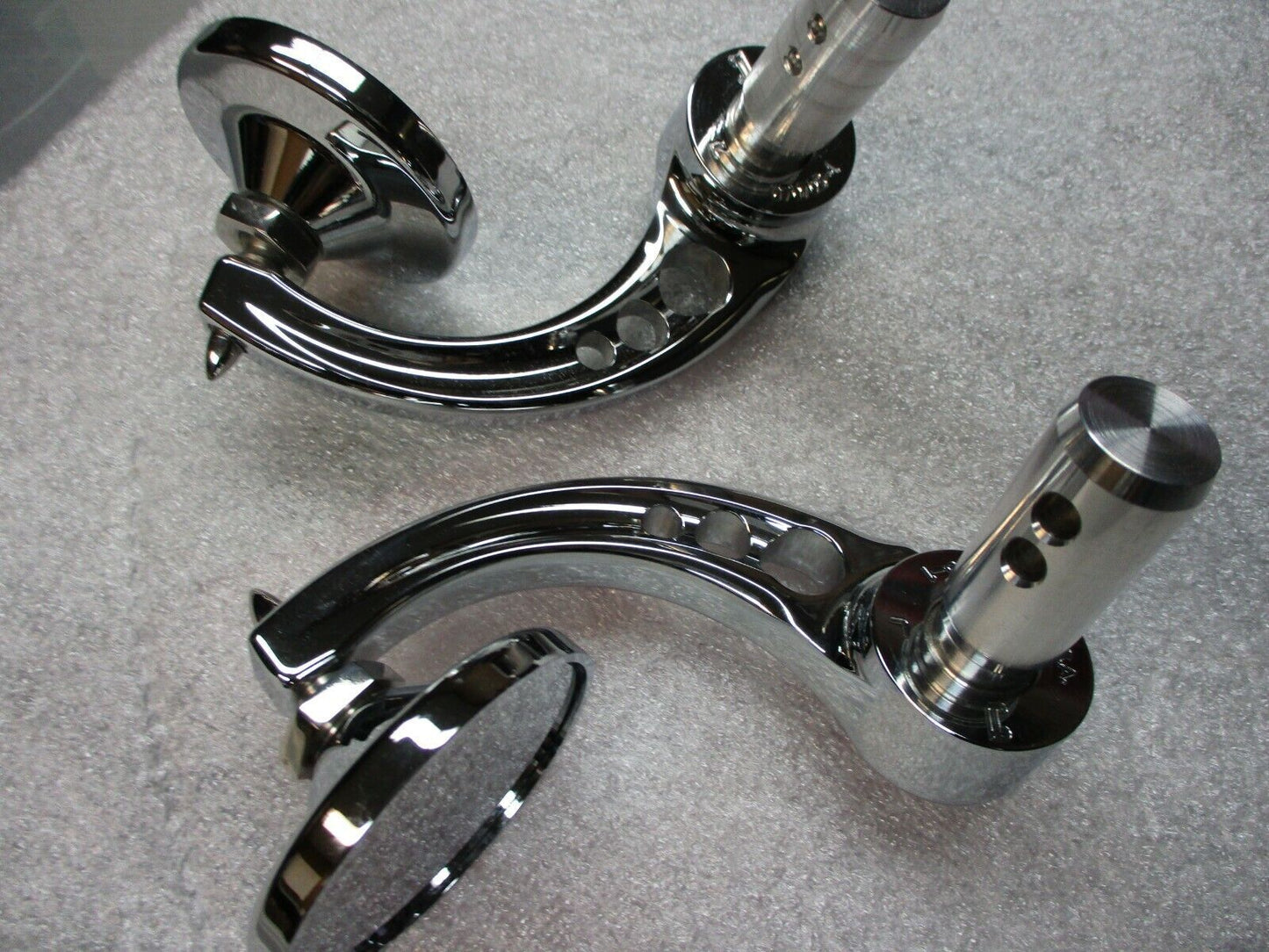 Joker Machine Chrome Billet 2-1/4 Bar End Mirrors Stem Type C 070703-1