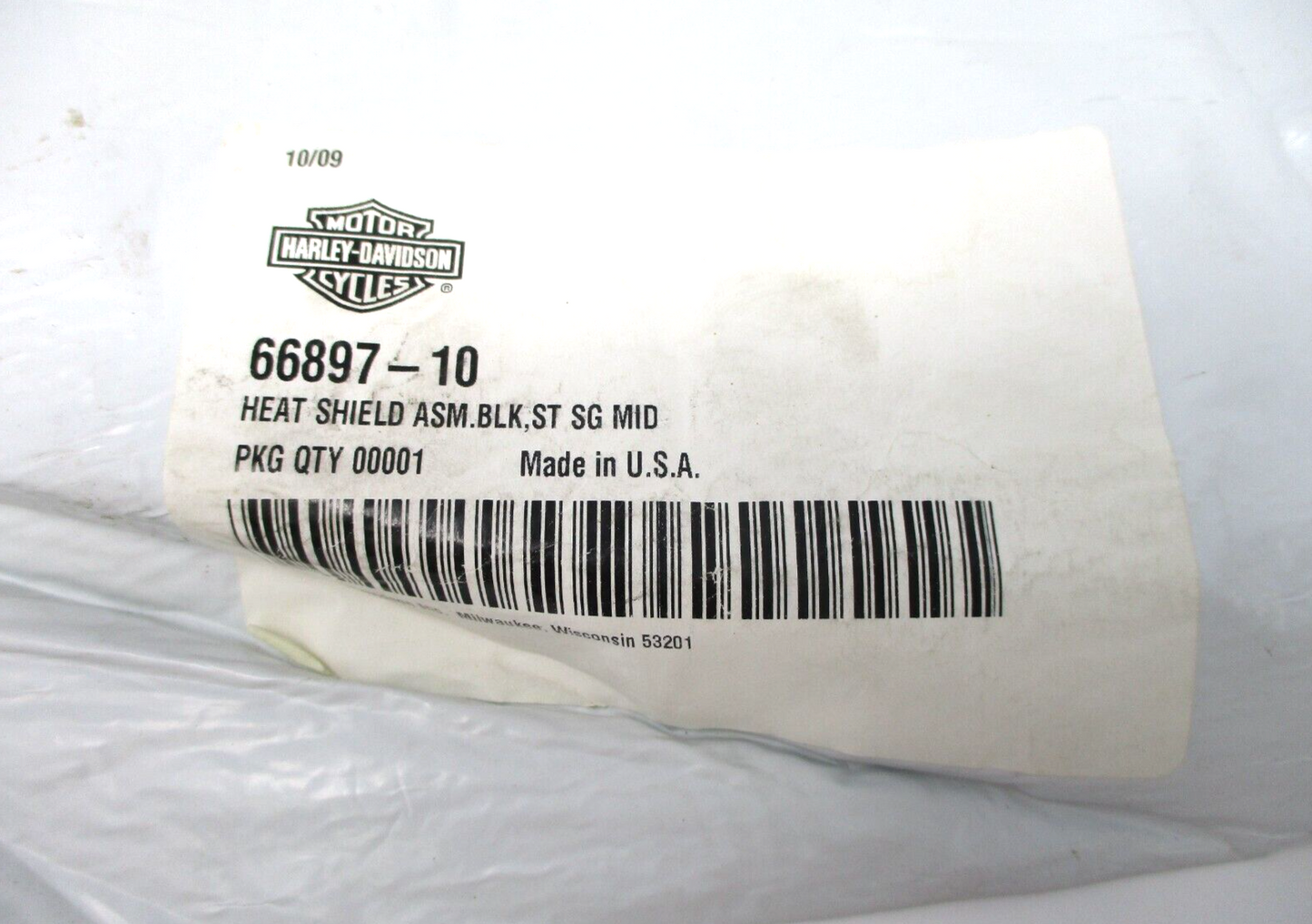 Harley-Davidson Fits '10-'11 Black Heat Shield  66897-10