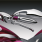 Apollo 13 Mirrors By Rebuffini Solid Chrome Billet 746712 fits Harley Davidson