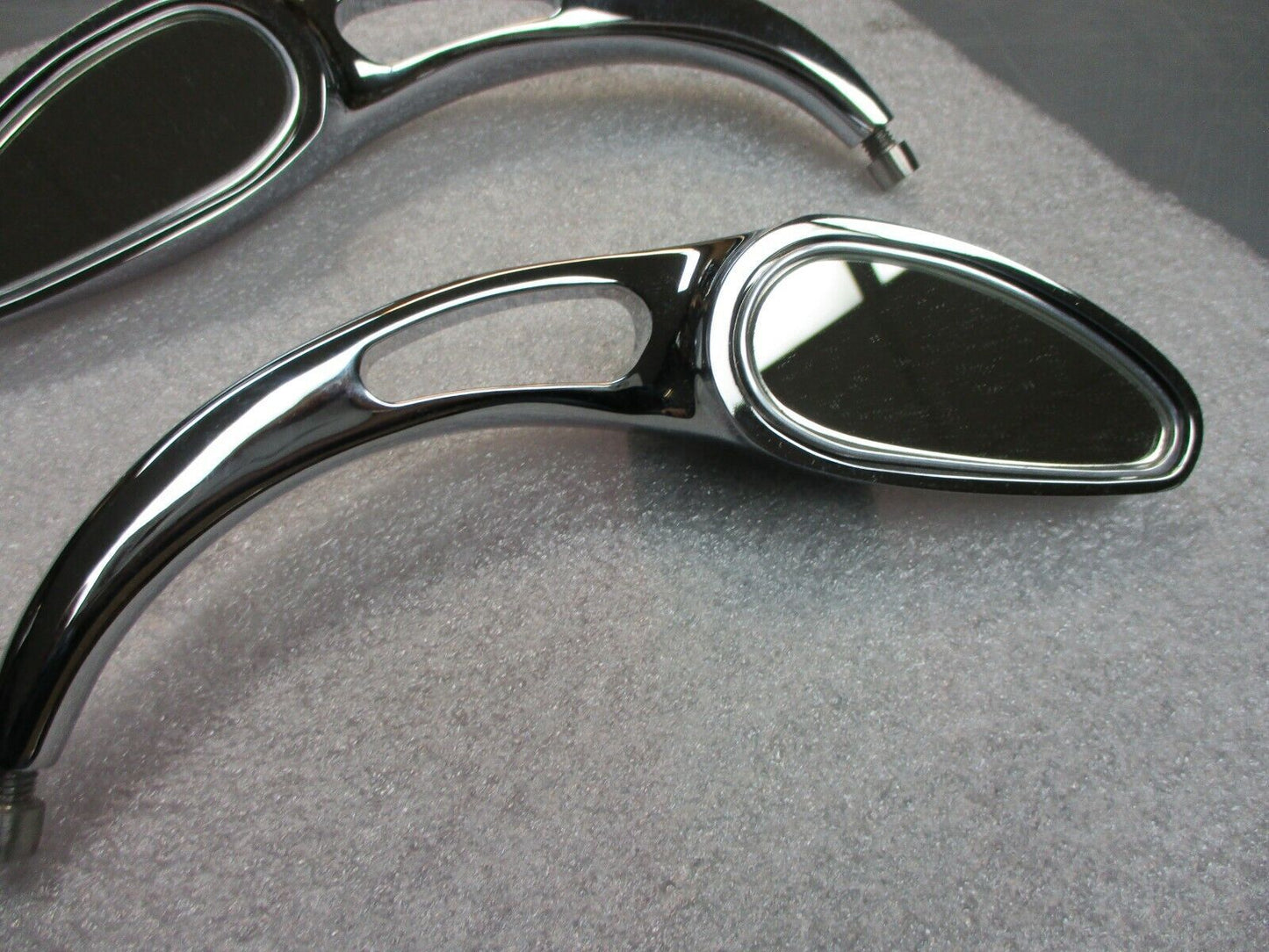 Apollo 13 Mirrors By Rebuffini Solid Chrome Billet 746712 fits Harley Davidson