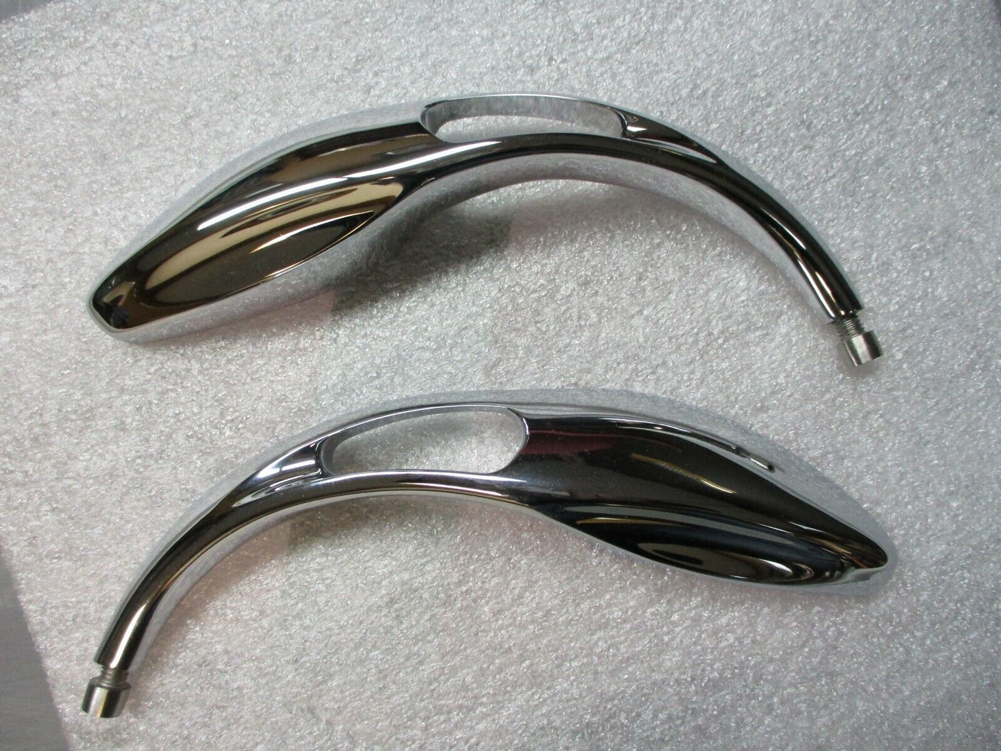 Apollo 13 Mirrors By Rebuffini Solid Chrome Billet 746712 fits Harley Davidson