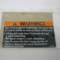 Harley-Davidson OEM Saddlebag Warning label 14000069