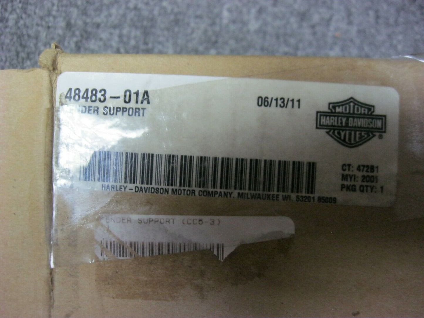 Harley-Davidson OEM VROD Right Hand Rear Fender Support 48483-01A