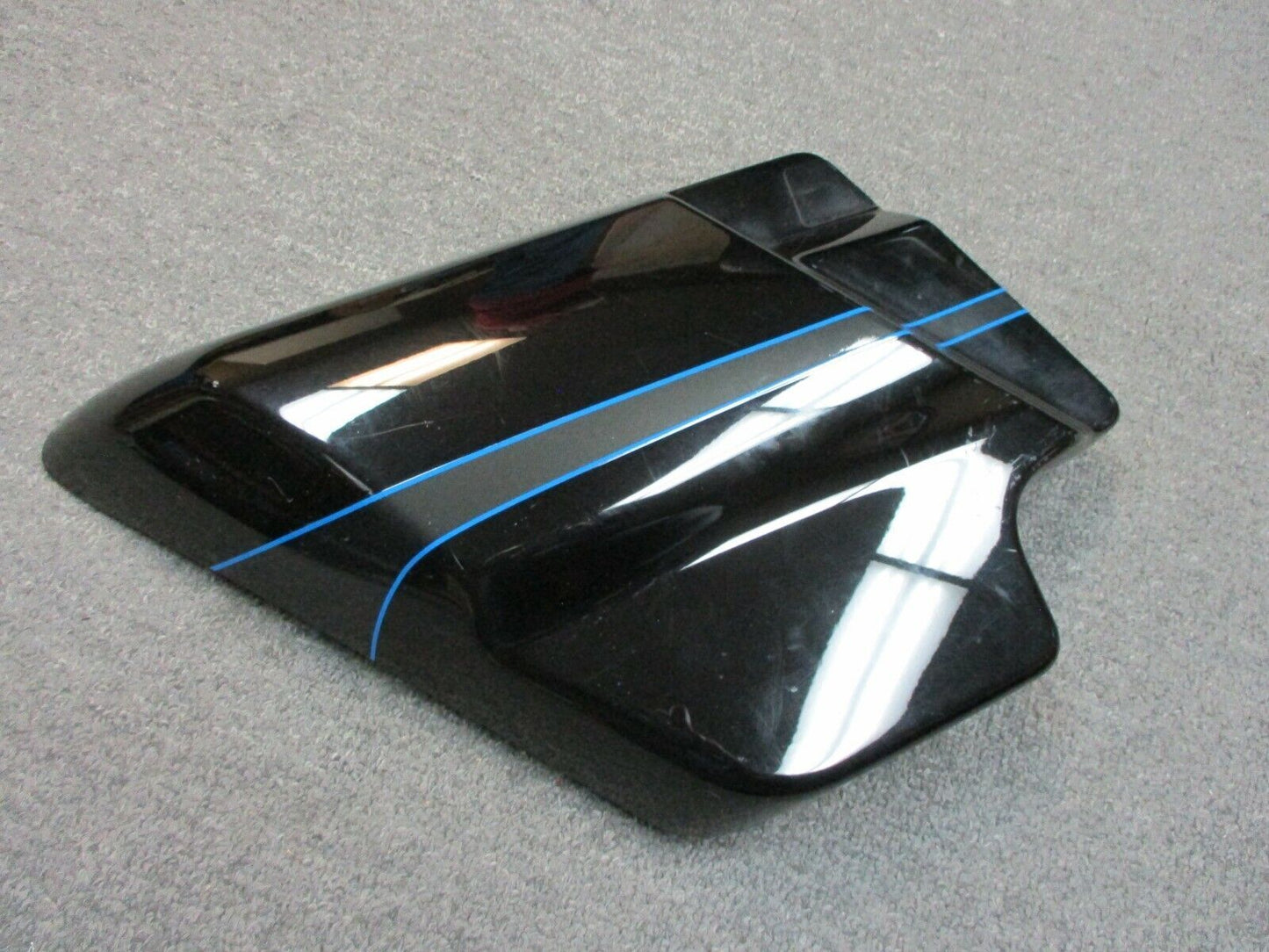 Harley Davidson OEM Left Side Cover Vivid Black with Grey Stripe 66250-09