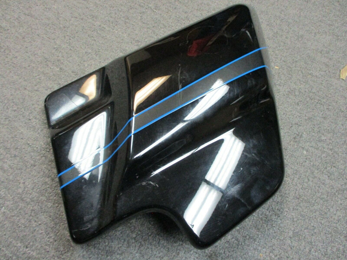 Harley Davidson OEM Right Side Cover Vivid Black with Grey Stripe 66048-09