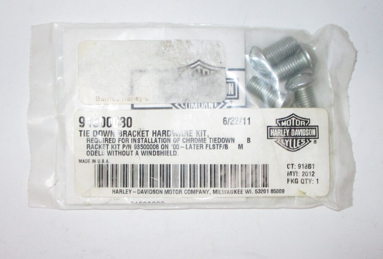 Harley-Davidson Tie-Down Bracket Hardware Kit 91800030