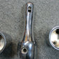 Chrome 2 Inch Speedo & Tach Mount Cups with 7 Inch Riser fits Harley Davidson