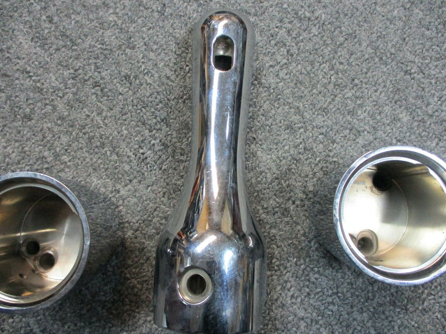 Chrome 2 Inch Speedo & Tach Mount Cups with 7 Inch Riser fits Harley Davidson