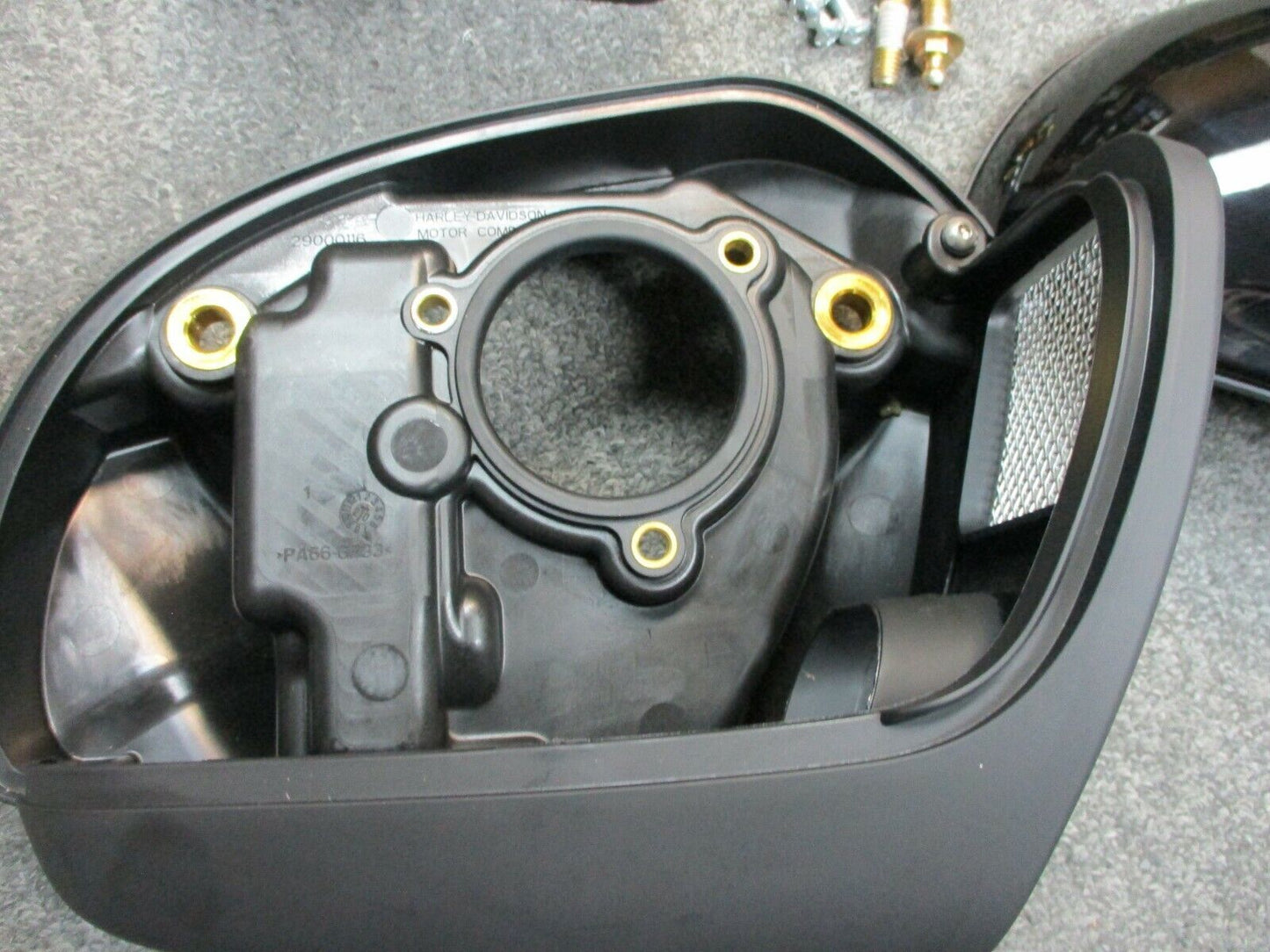 Harley Davidson OEM 114 Gloss Black Air Cleaner Silver 114 Insert 29000116