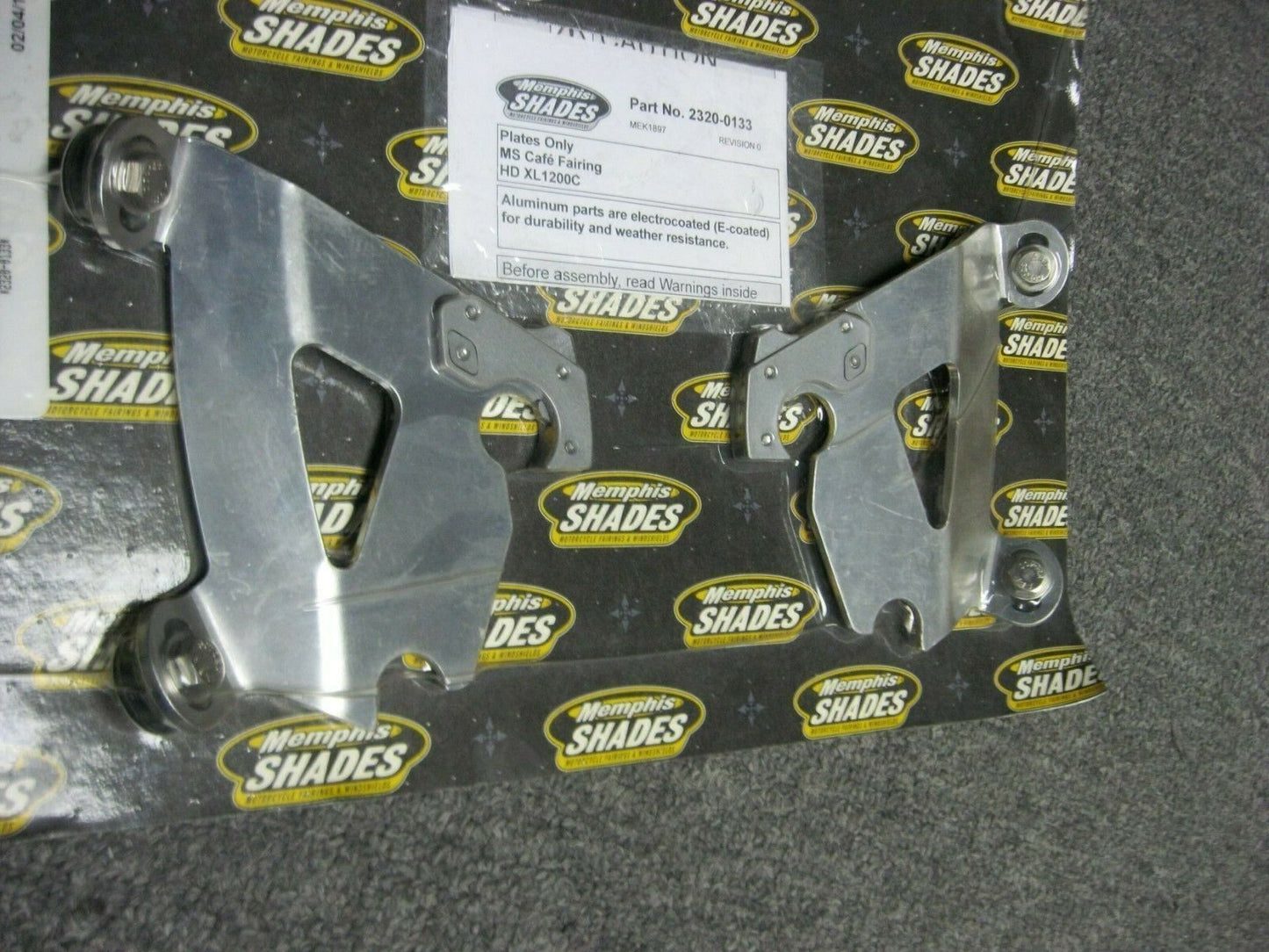 Memphis Shades MEK1897 Cafe Fairing Plates Harley Street & XL Models 2320-0133