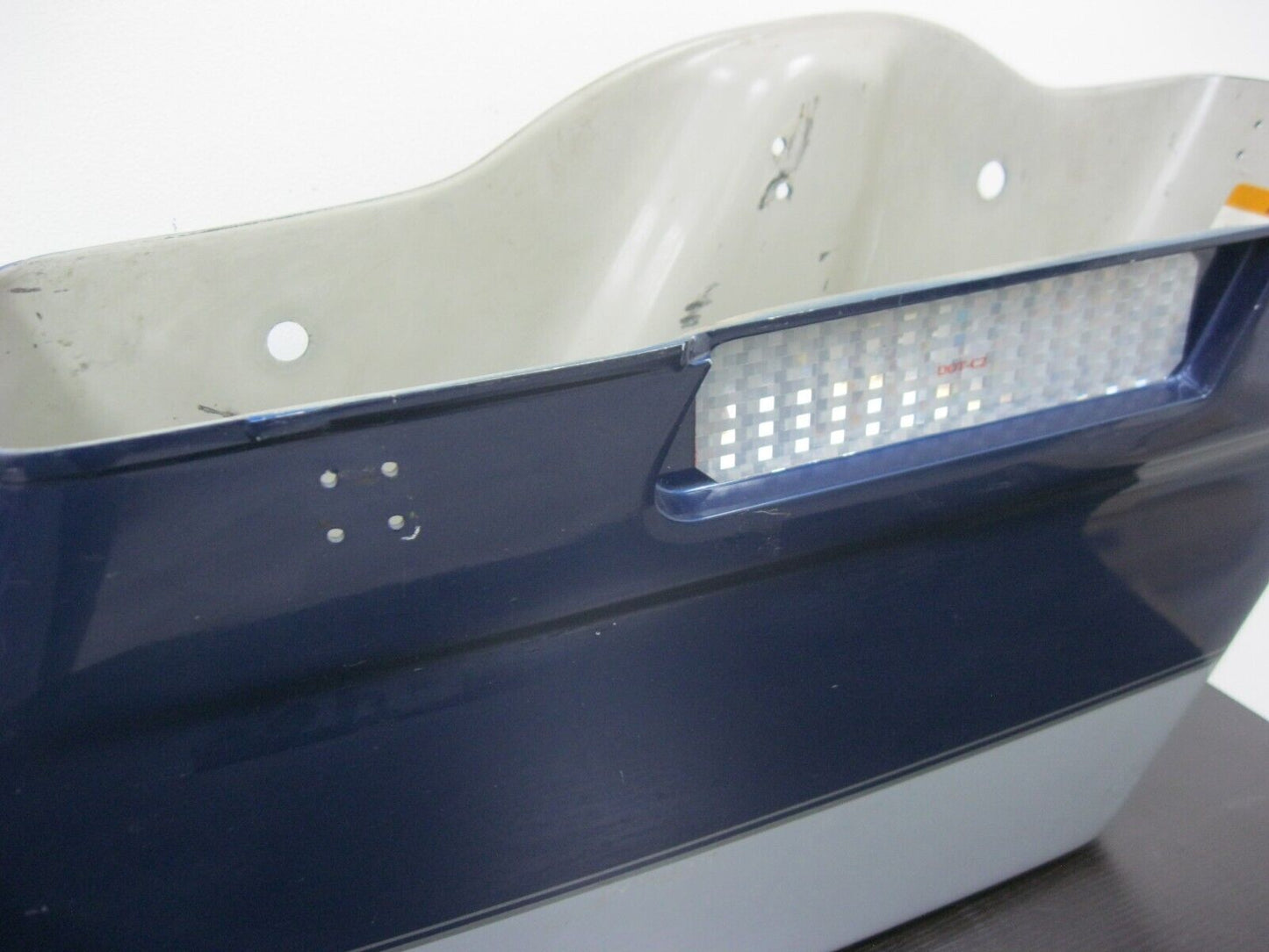 Aftermarket Right Saddlebag Blue and Silver JKY 15