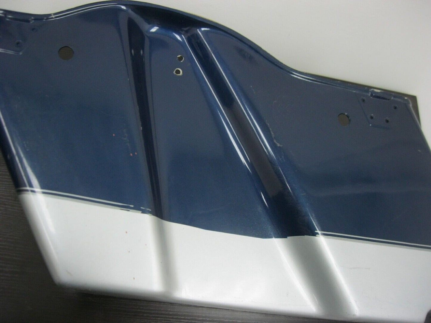 Aftermarket Right Saddlebag Blue and Silver JKY 15
