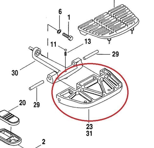 Harley-Davidson OEM 91-04 FLH/FLT Passenger Footboard 50613-91