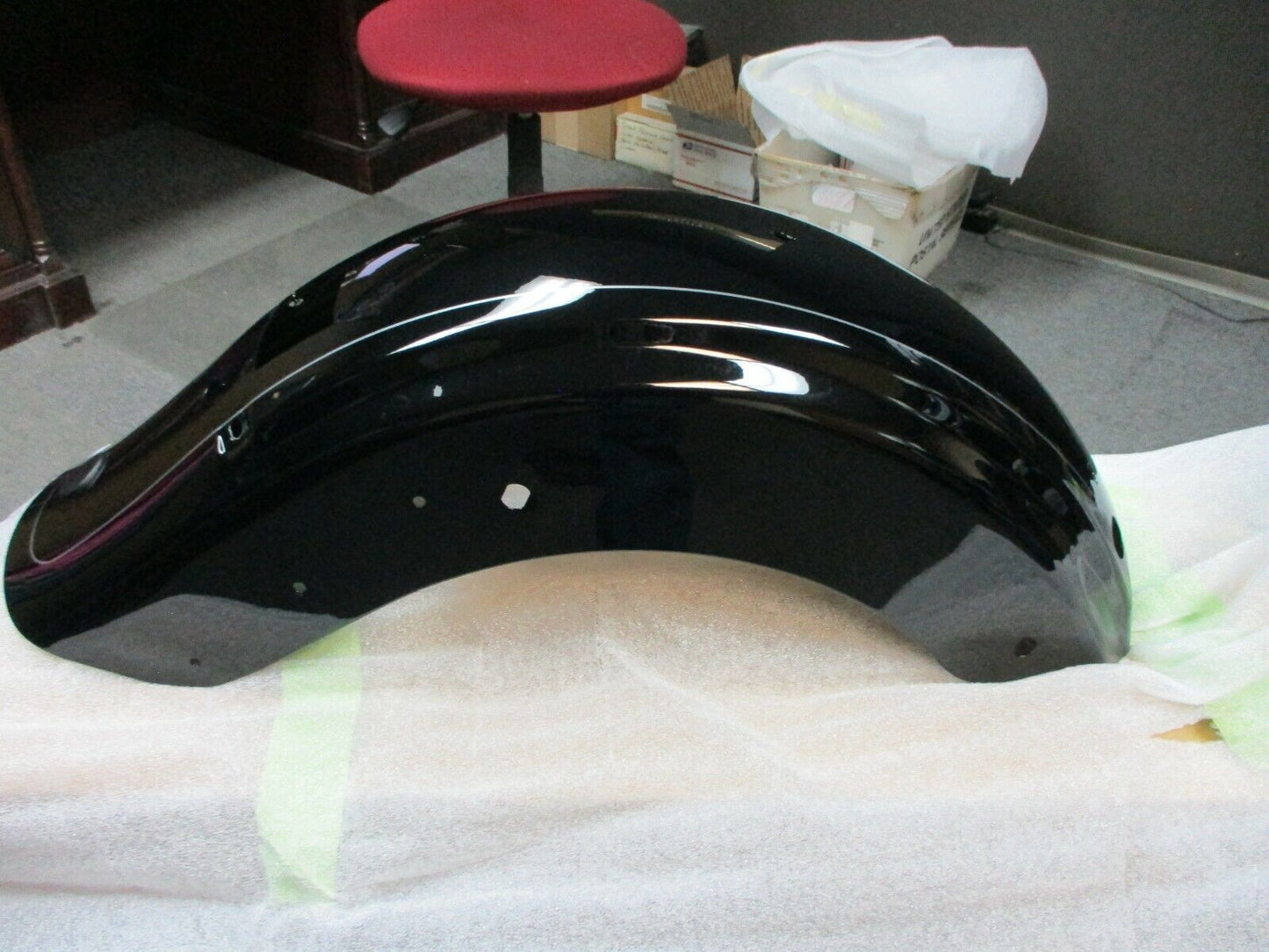 Harley Davidson OEM FLTRXS Rear Fender W/Rear Fascia Vivid Black 59500185DBX