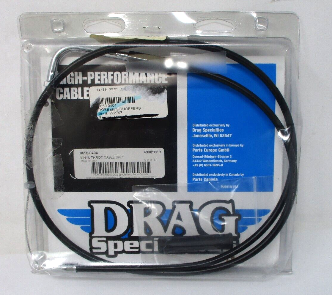 DRAG SPECIALTIES  39.5" BLACK THROTTLE CABLE  4330506B