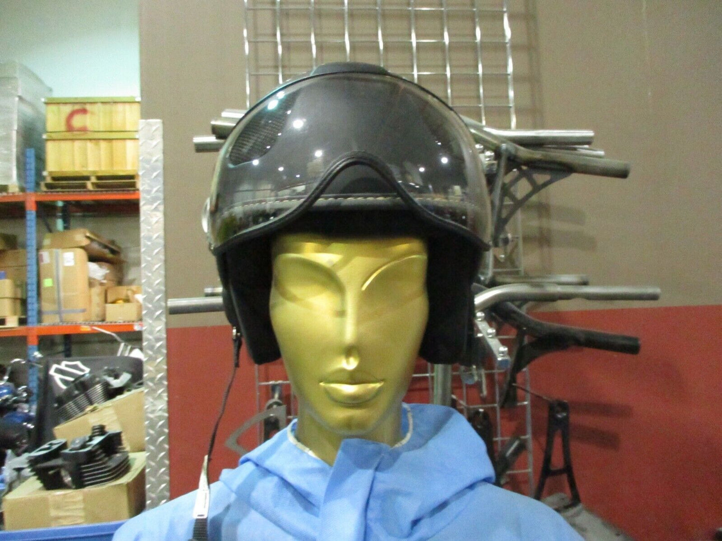 Motorcycle Helmet MONO DESIGN Fighter Classic With Flip Down Clear Visor