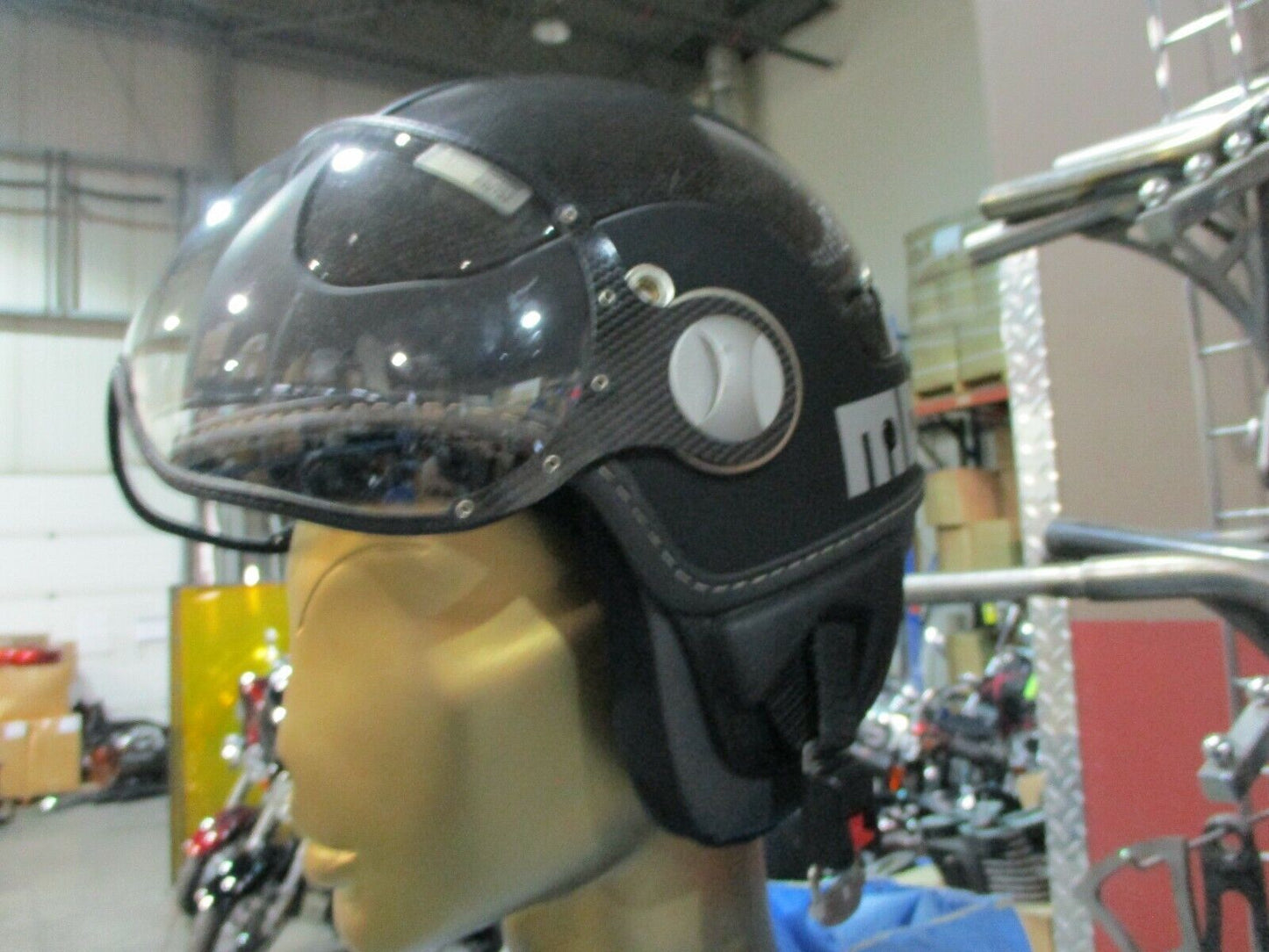 Motorcycle Helmet MONO DESIGN Fighter Classic With Flip Down Clear Visor