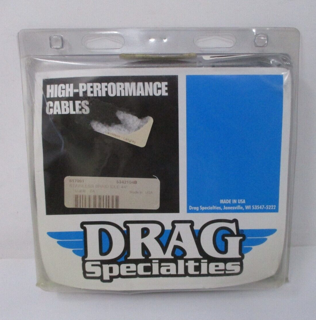 Drag Specialties 44"  Stainless Braid Idle Cable 617091