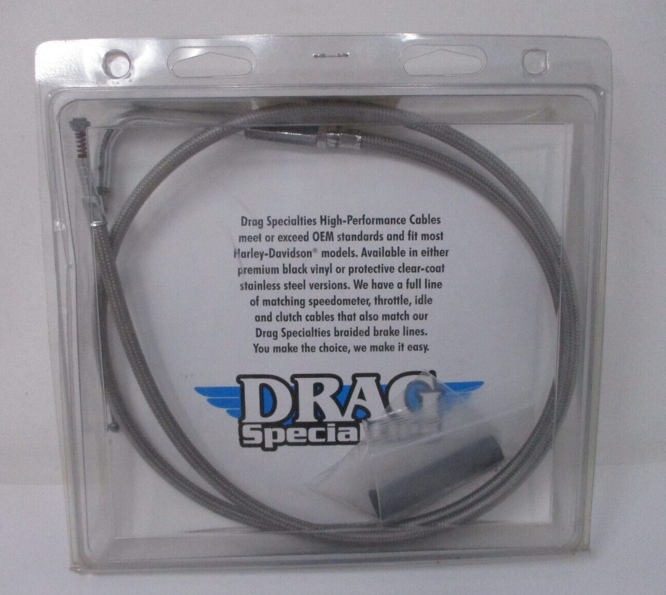 Drag Specialties 44"  Stainless Braid Idle Cable 617091
