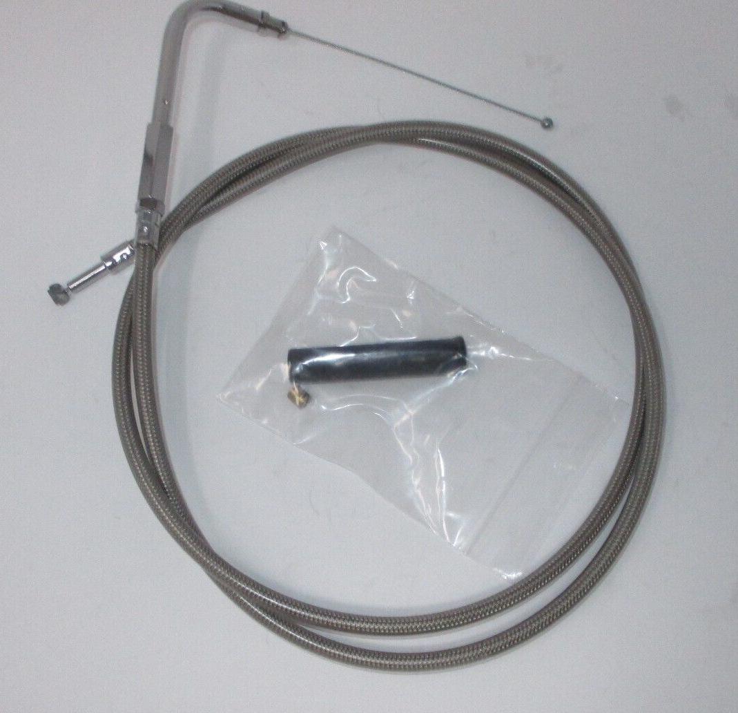 Drag Specialties 47"  Stainless Braid Throttle Cable 617082