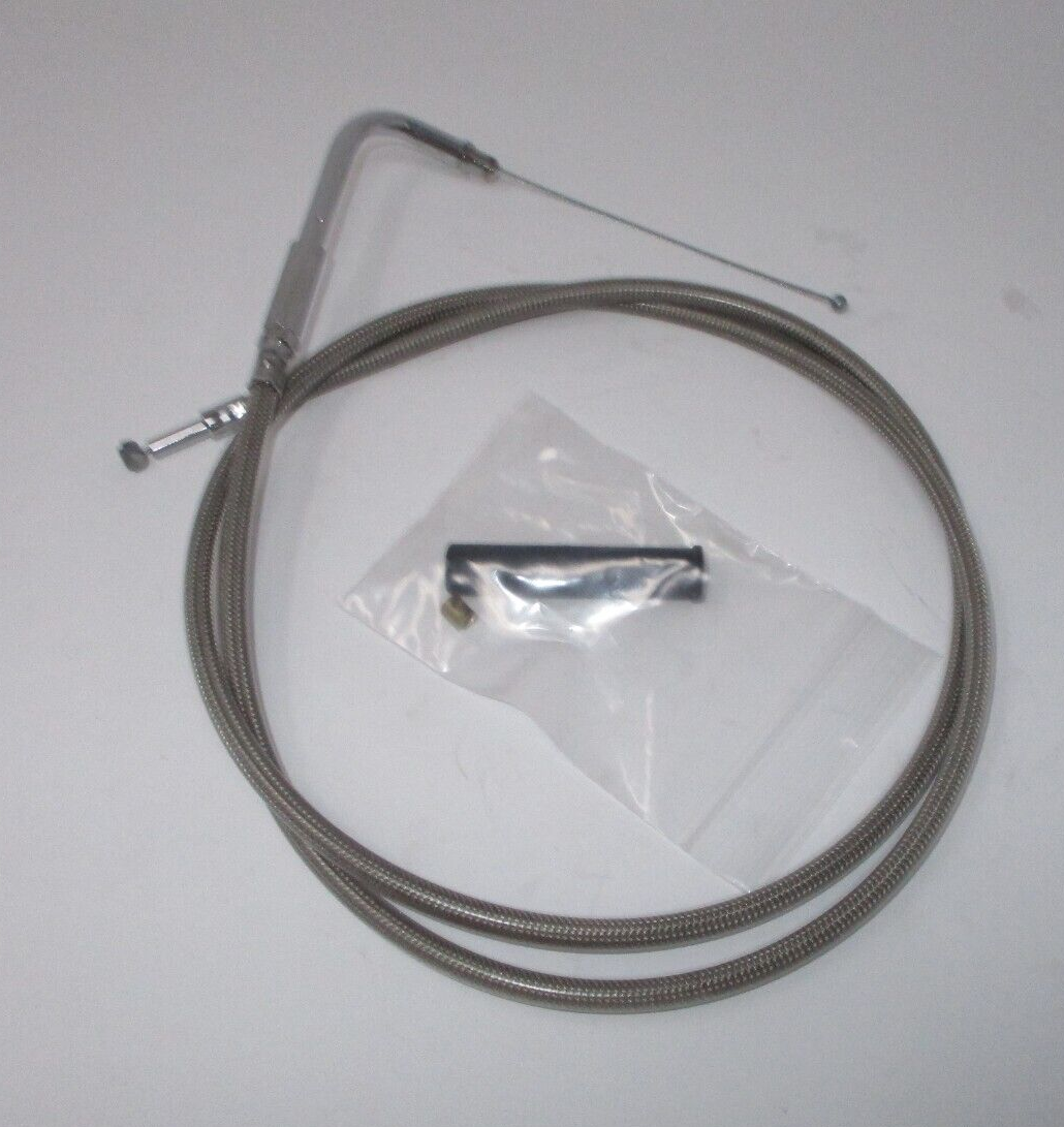 Drag Specialties 47"  Stainless Braid Throttle Cable 617082