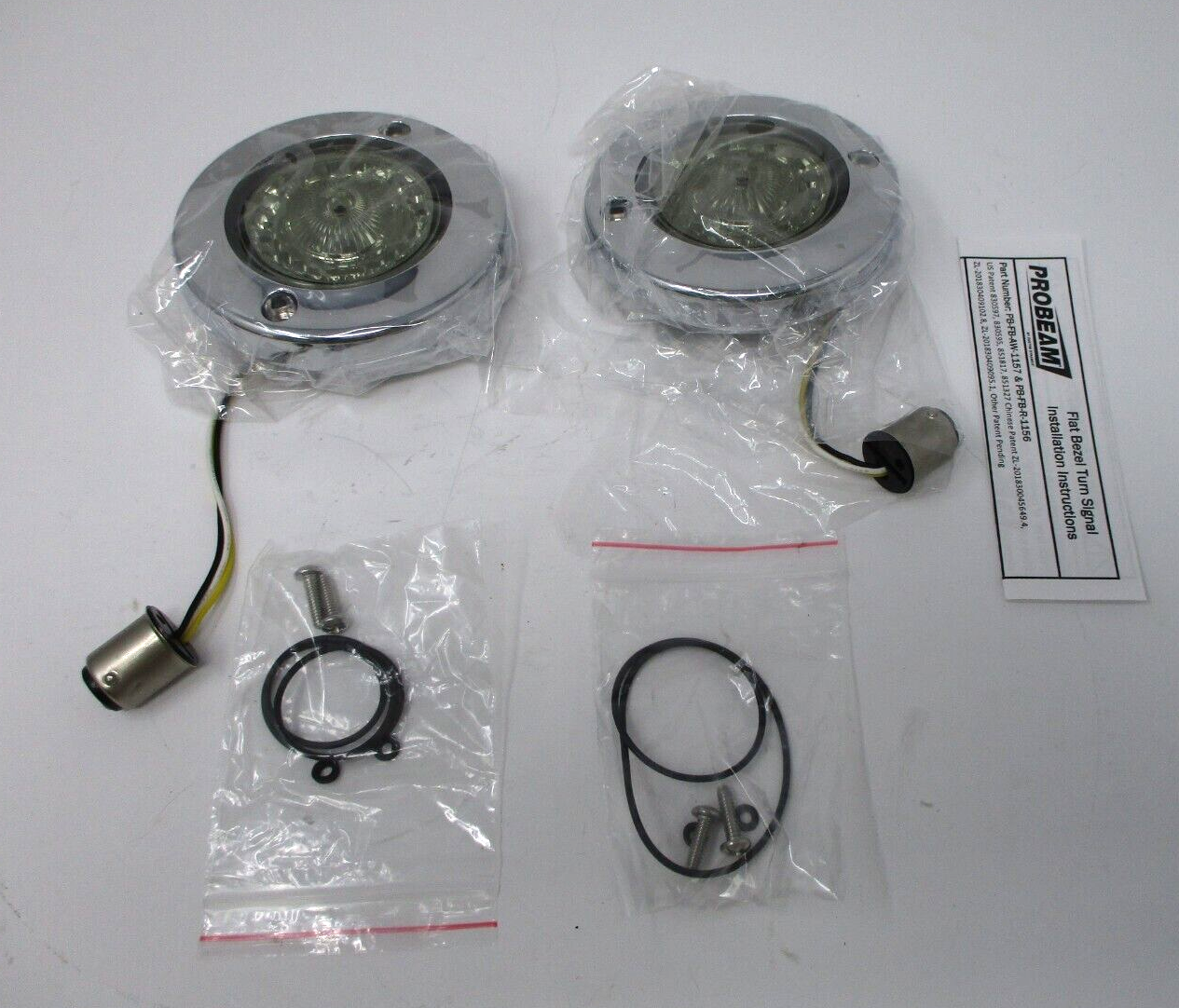 Custom Dynamics Probeam Flat LED Turn Signal Lights PAIR 2020-1611