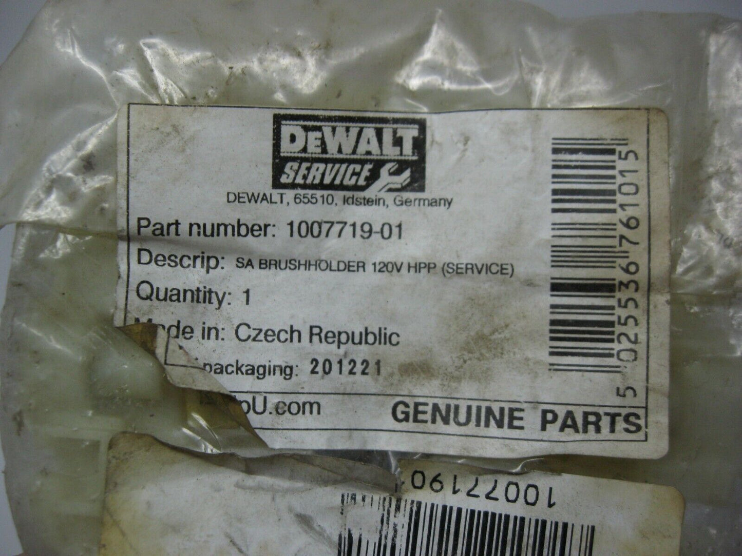 DeWALT OEM Brush Holder Assembly 100771901