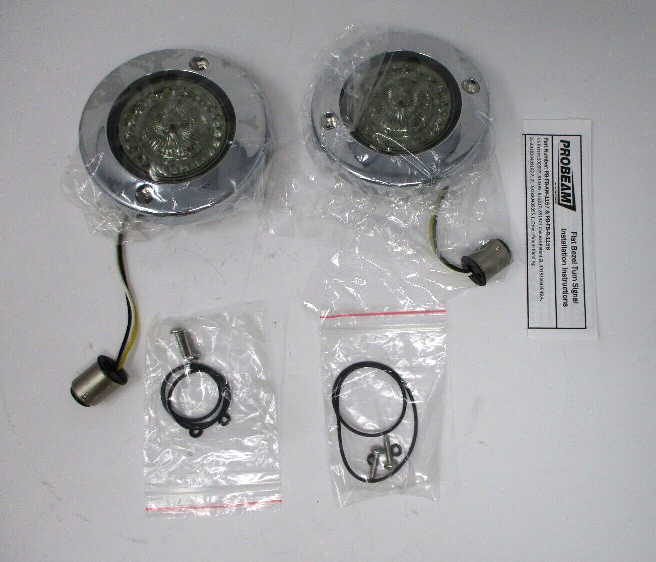 Custom Dynamics Probeam Flat LED Turn Signal Lights PAIR 2020-1611