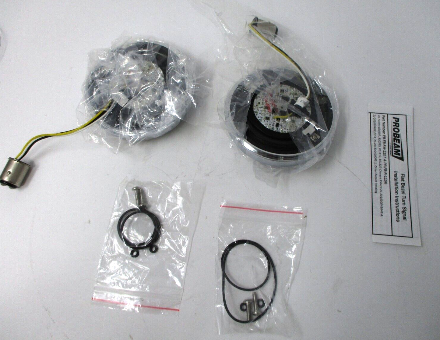 Custom Dynamics Probeam Flat LED Turn Signal Lights PAIR 2020-1611