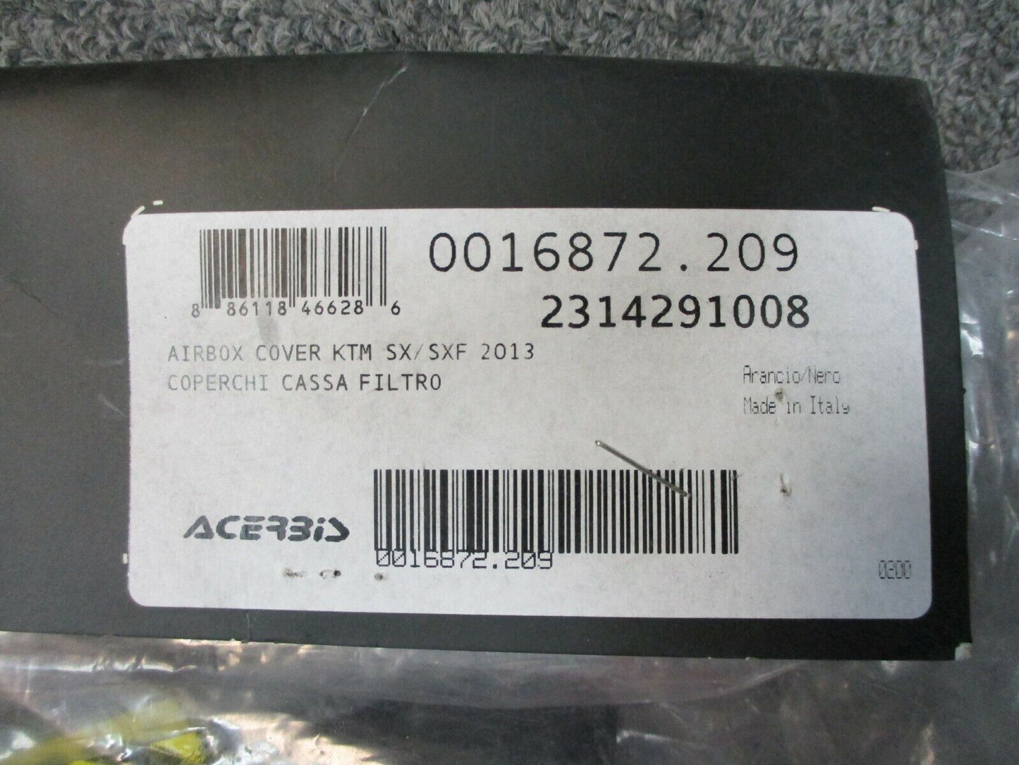 KTM SX/SXF 2013 Orange/Black Filter/Air Box Covers By Acerbis 2314291008