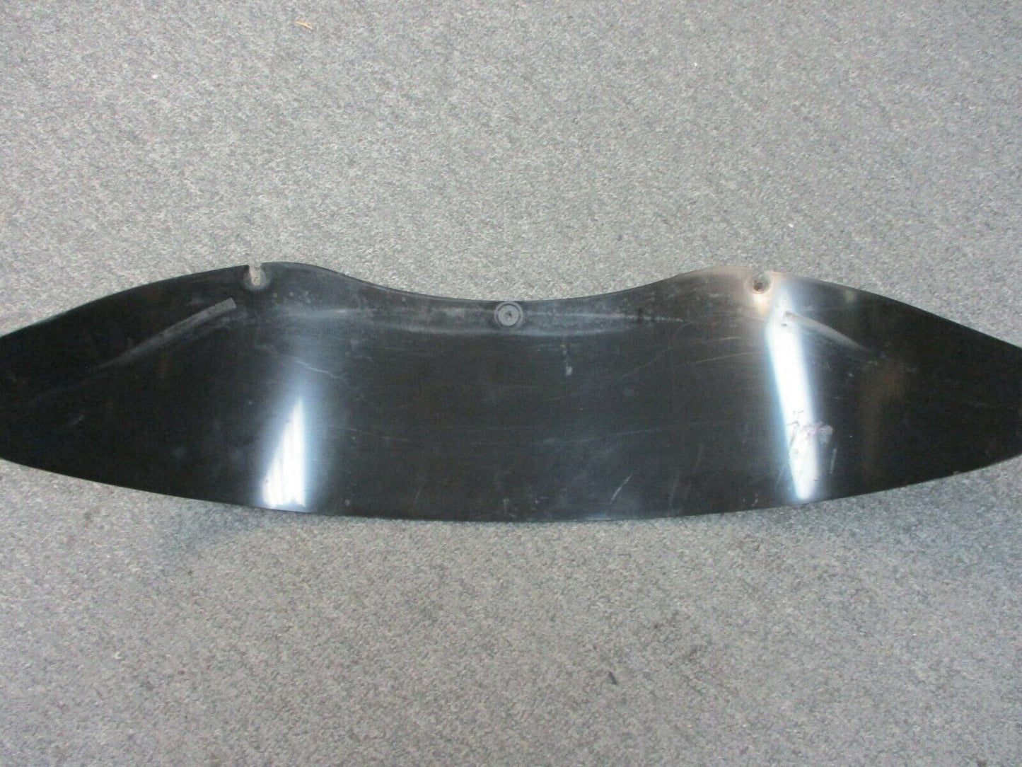 Aftermarket FLTR 6" Solid Black Windshield with 3 Skulls 13 and Earlier Harley