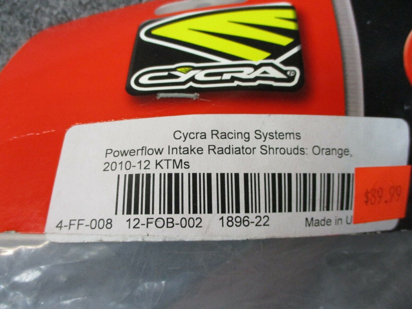 KTM Orange Powerflow Intake Radiator Shrouds By CYCRA 1896-22