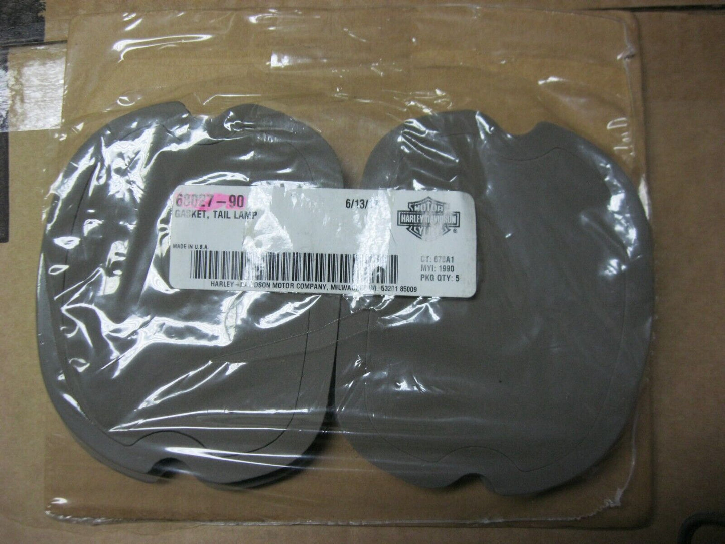 Harley Davidson OEM FLT/FXR/FLS/FLT/XL Tail Lamp Gasket 91-99  (4 lot)  68027-90