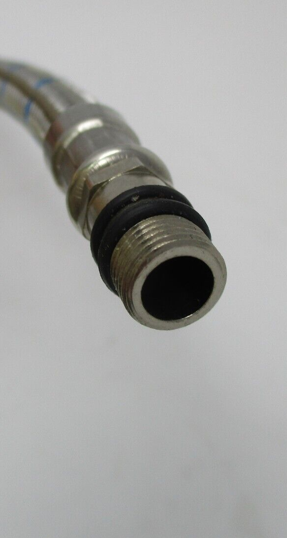 2pcs x 23" L Water Supply Hose Stainless Steel Red and Blue Faucet Connector