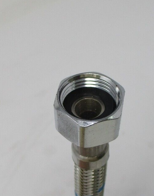 2pcs x 23" L Water Supply Hose Stainless Steel Red and Blue Faucet Connector