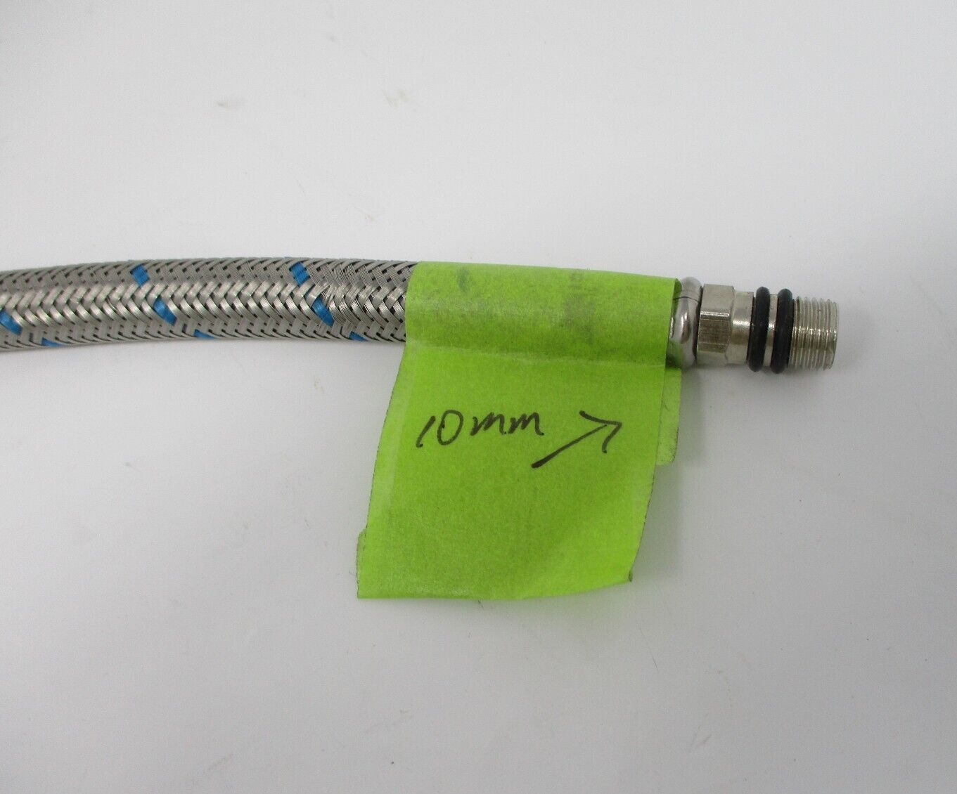 2pcs x 23" L Water Supply Hose Stainless Steel Red and Blue Faucet Connector