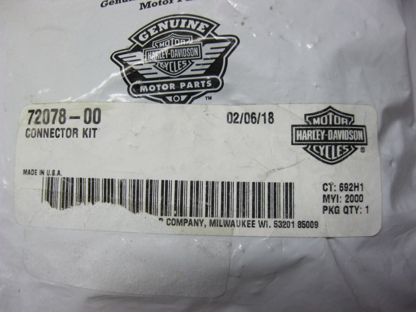 Harley Davidson OEM 2003-17 FLHR FLHT FXST FXD Wire Connector Kit 72078-00