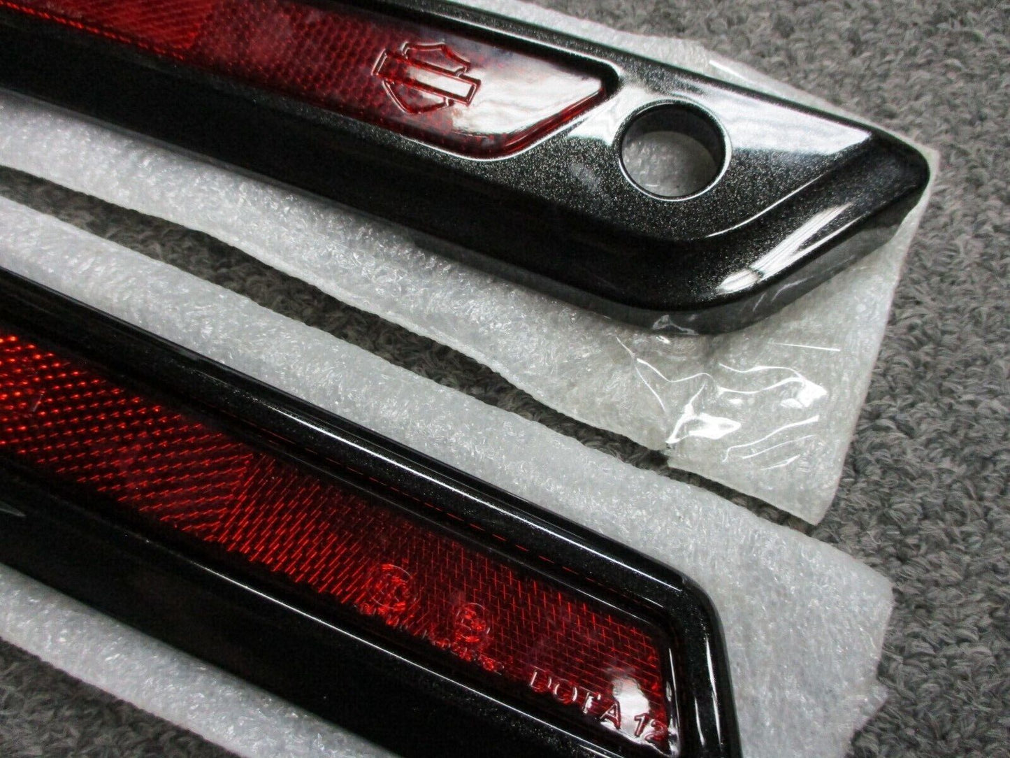 Harley Davidson OEM FLTRXS Saddlebag Face Plates Black Quartz 90200983DWE