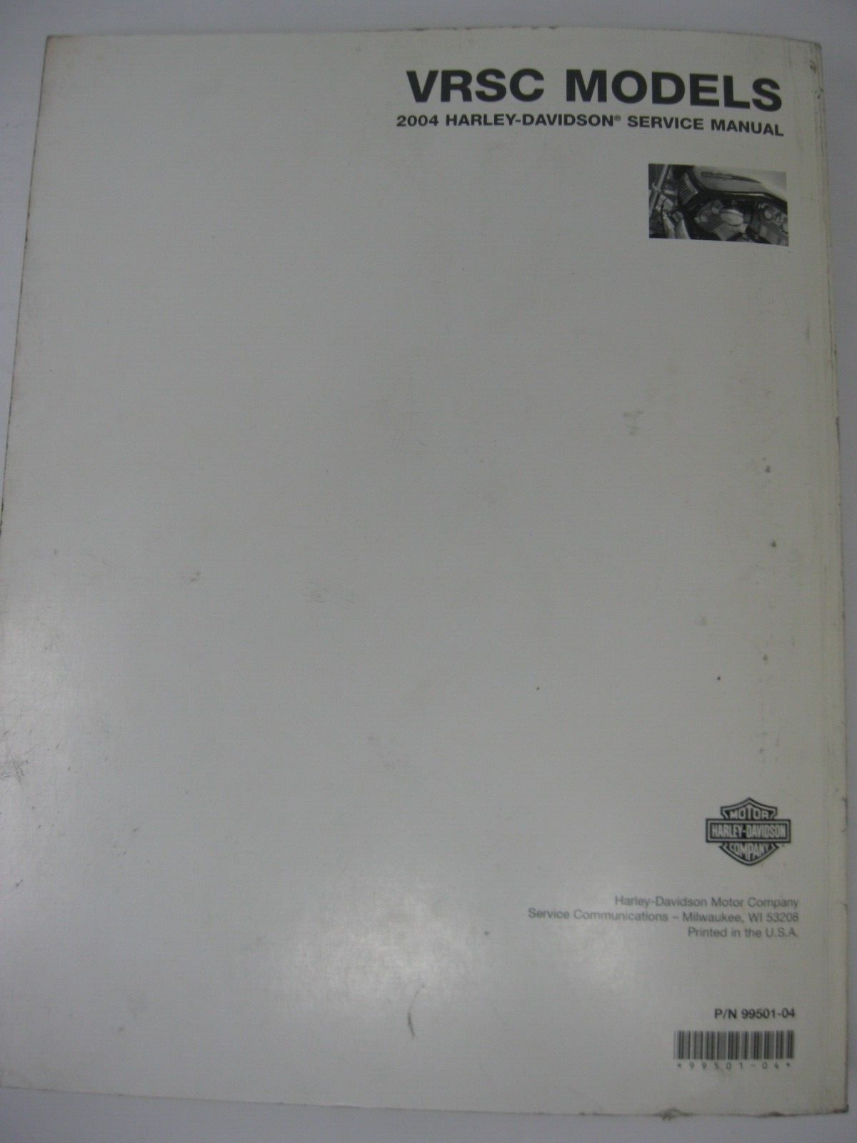 Harley-Davidson VRSC Models 2004  Service Manual 99501-04