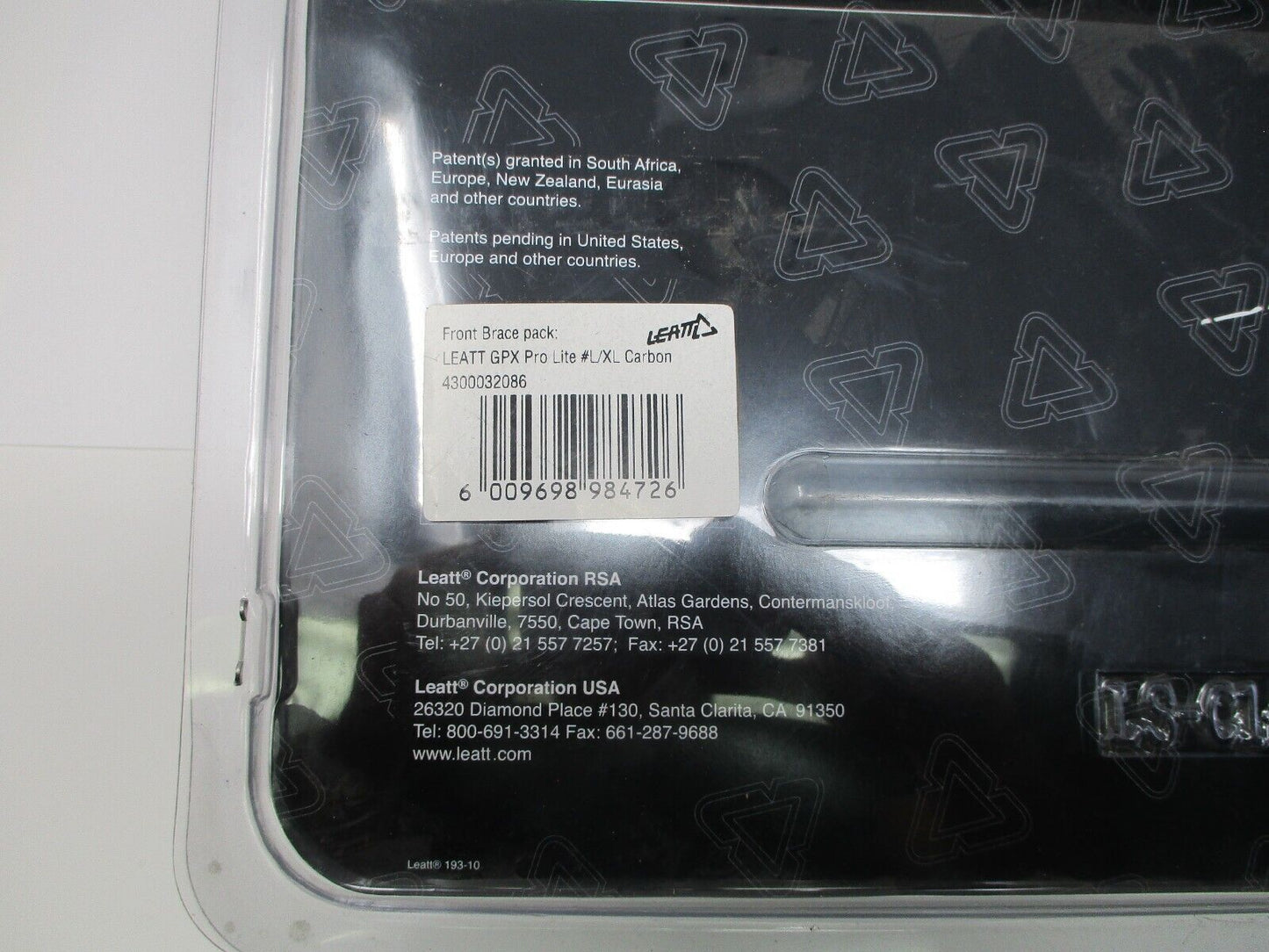 Leatt GPX Pro Lite L/XL Carbon Front Brace Pack 4300032086