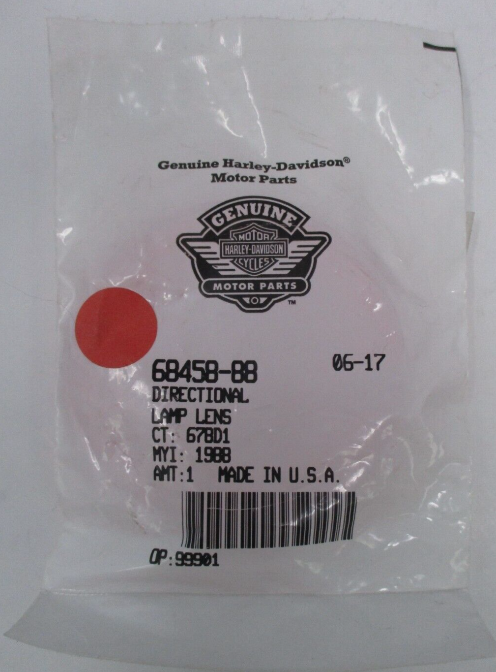 Harley-Davidson Directional Lamp Lens 68458-88