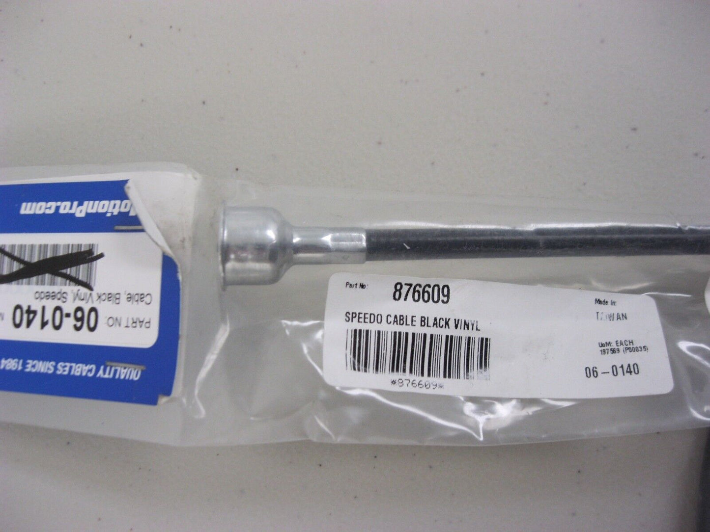 MOTION PRO BLACK VINYL SPEEDO CABLE 06-0140