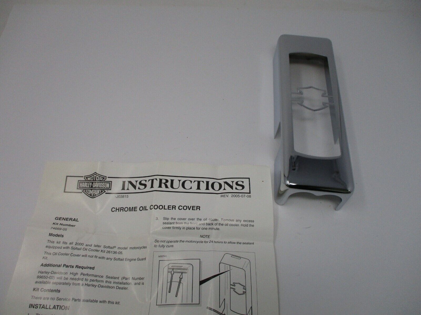 Harley-Davidson OEM Chrome Oil Cooler Cover 74669-05