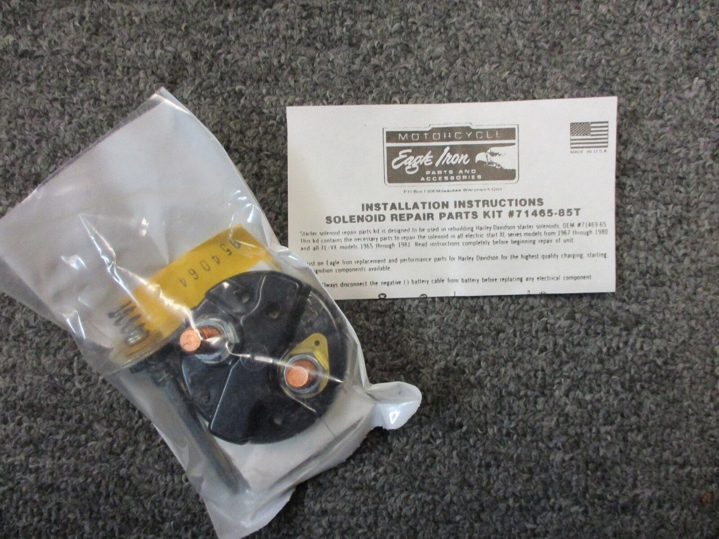 Harley Davidson OEM Solenoid Repair Assembly 71465-85T