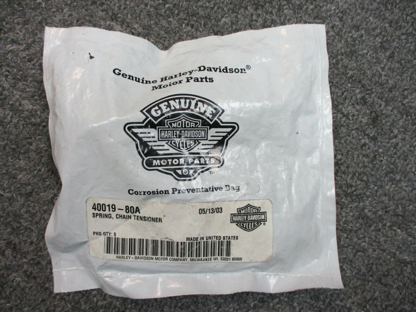 Harley Davidson OEM XL Sportster Chain Adjuster Spring 40019-80A 5 Pack