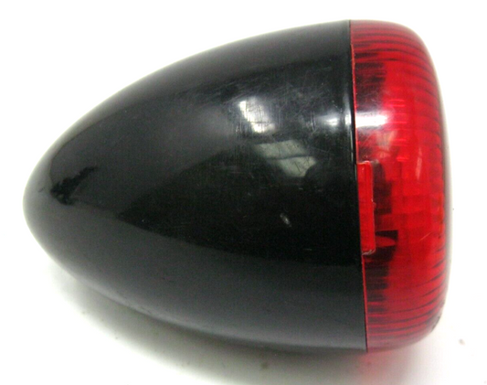 Unbranded 3 Wire Gloss Black Bullet Style Red Lens Signal Light