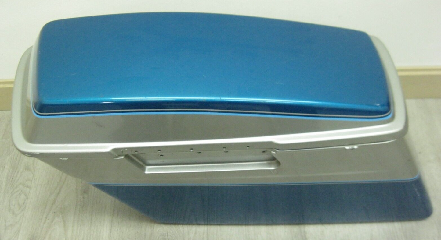 Harley-Davidson OEM LEFT 93-2013 Touring Saddlebag & Lid Blue & Silver 90753-93