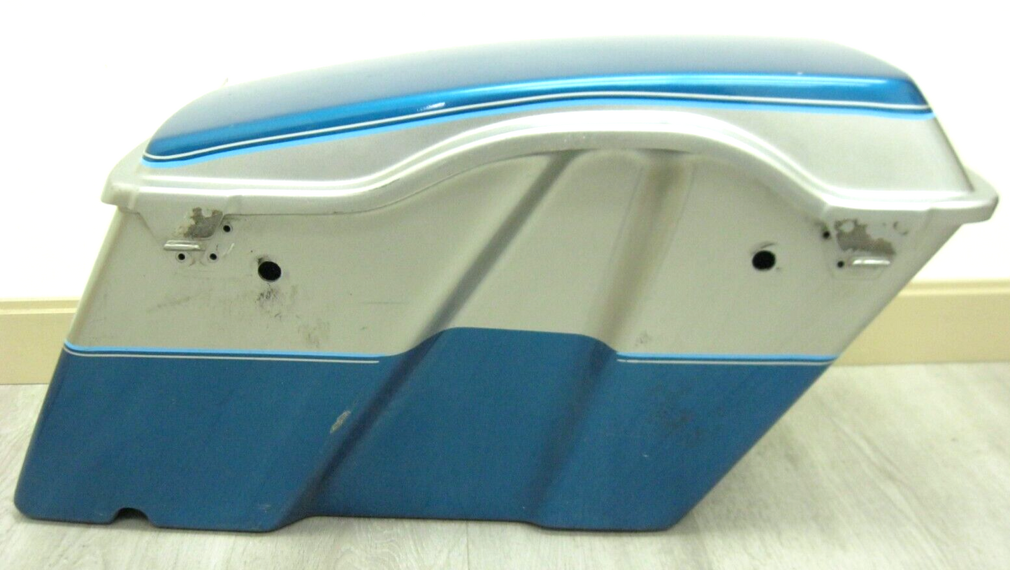 Harley-Davidson OEM LEFT 93-2013 Touring Saddlebag & Lid Blue & Silver 90753-93