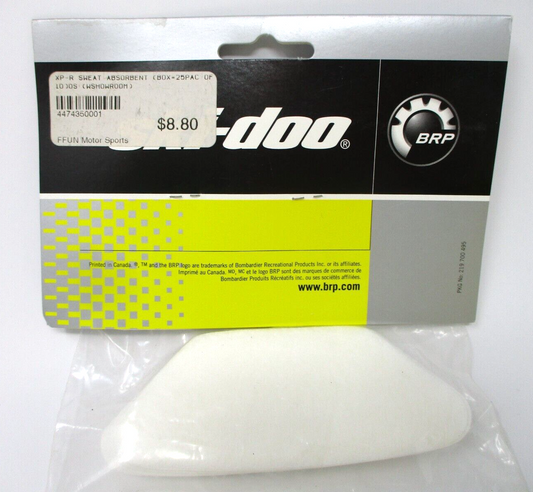 SKI-DOO SWEAT ABSORBENT PAD PACK OF 10 For all model XP-R Helmet 4474350001